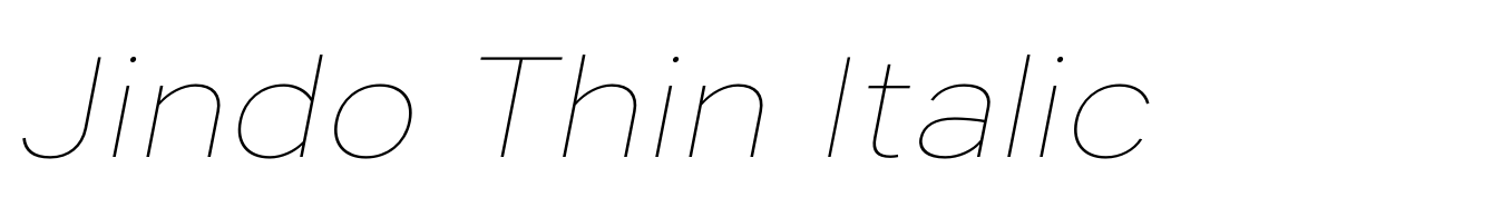 Jindo Thin Italic